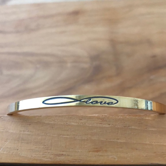 Gold Love Infinity Bracelet - Picture 1 of 3